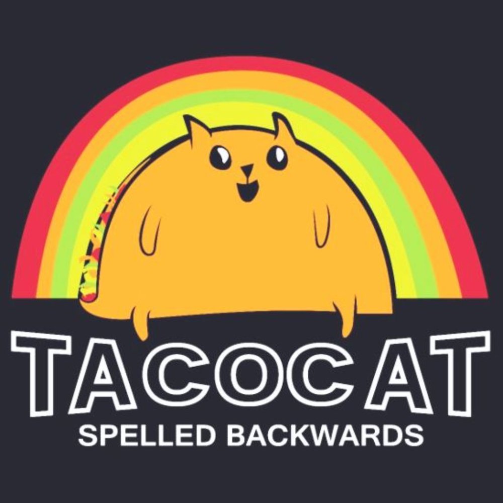 MEN’S TACOCAT SPELLED BACKWARDS IS TACOCAT SHIRT MENS SIZE XL GREY THE OATMEAL